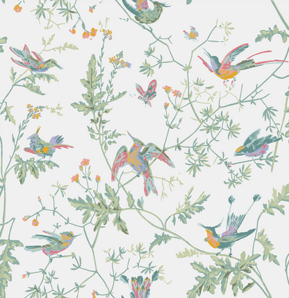 Hummingbirds Wallpaper - Milk Concept Boutique