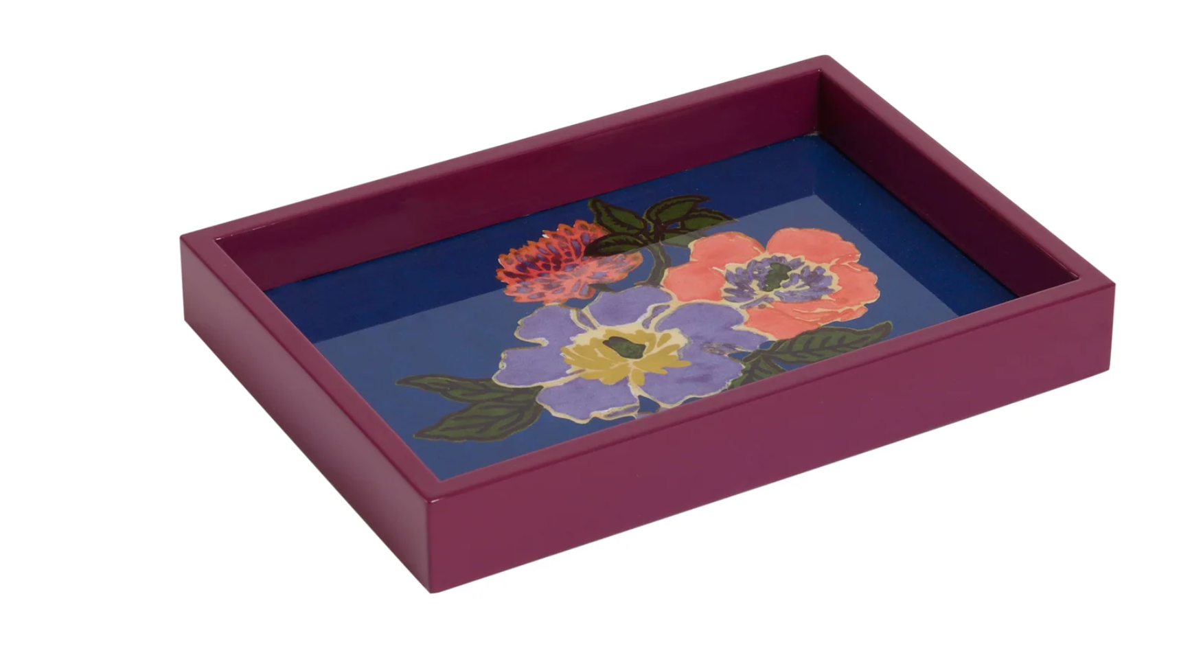 Lisa Corti Rectangular Dandelion Blue Tray 18x12.5cm - Milk Concept Boutique