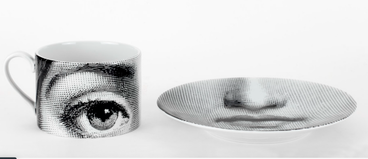 Fornasetti Tea Cup Tema e Variazioni nr. 1 Black & White