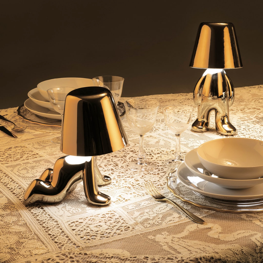 Golden Brothers - Sam Lamp in gold design by Stefano Giovannoni - Milk Concept Boutique