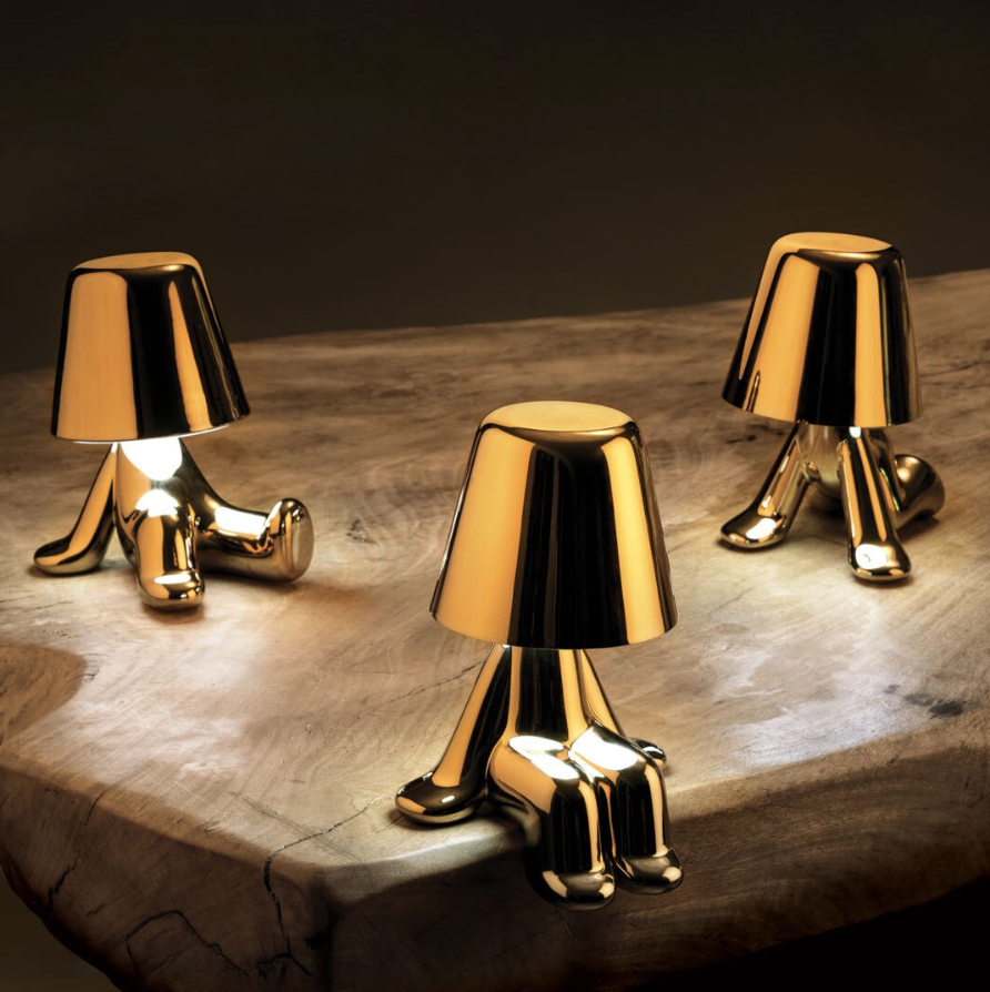 Golden Brothers - Sam Lamp in gold design by Stefano Giovannoni - Milk Concept Boutique
