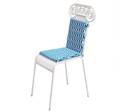 Outdoor Cushion Losanghe for chair Capitellum in Turquoise/White - Milk Concept Boutique
