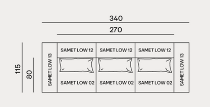 Gervasoni, Samet Low Modular Sofa - Milk Concept Boutique