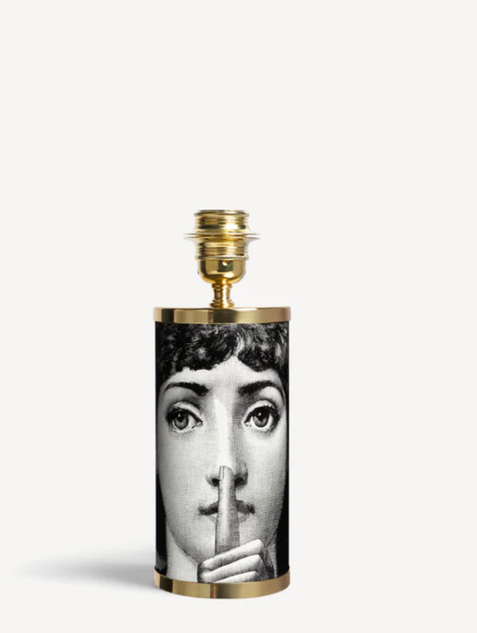 Fornasetti Small Cylindrical lamp SILENZIO - Milk Concept Boutique