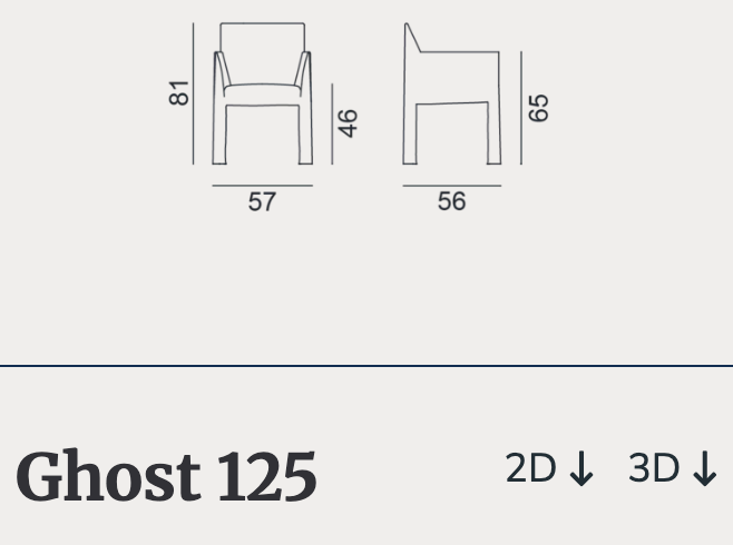 Gervasoni Ghost 125 Chair - Milk Concept Boutique