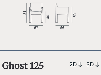 Gervasoni Ghost 125 Chair - Milk Concept Boutique