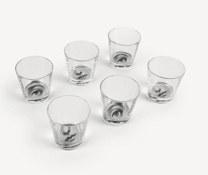 Fornasetti set of 6 glasses Occhio & Bocca - Milk Concept Boutique