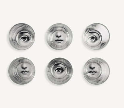 Fornasetti set of 6 glasses Occhio & Bocca - Milk Concept Boutique