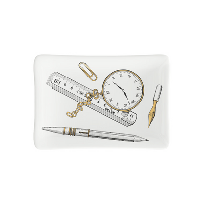 Fornasetti Rectangular Ashtray Oggetti sparsi gold/black
