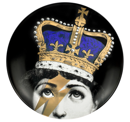 Fornasetti Wall Plate T&V 389 Queen Lina Gold & Platinum
