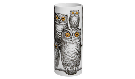 Fornasetti Vase Small Civette black gold white