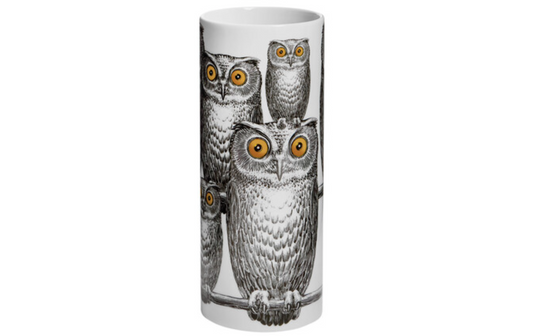 Fornasetti Vase Small Civette black gold white
