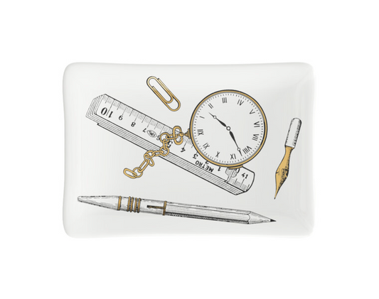 Fornasetti Rectangular Ashtray Oggetti sparsi gold/black