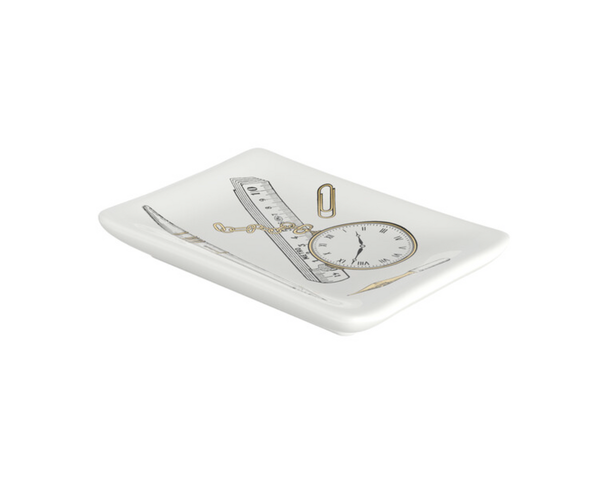 Fornasetti Rectangular Ashtray Oggetti sparsi gold/black