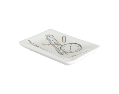 Fornasetti Rectangular Ashtray Oggetti sparsi gold/black