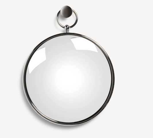 Fornasetti Convex Magic mirror ø50 cm with ring - Chromed frame