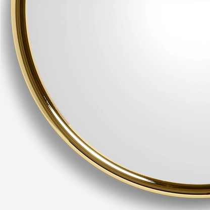 Fornasetti Convex Magic mirror ø30 cm with ring - Brass frame