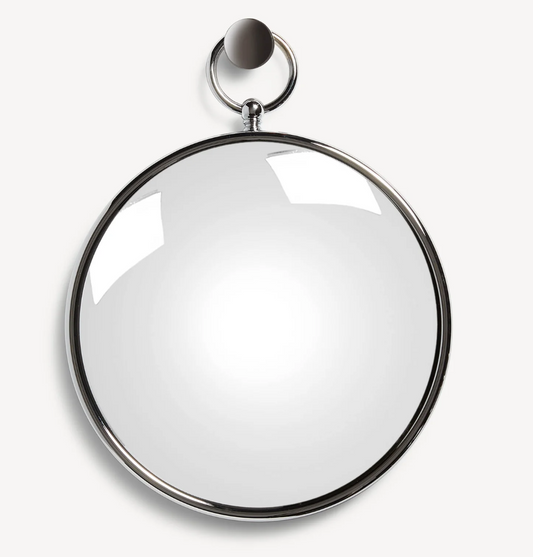 Fornasetti Convex Magic mirror ø30 cm with ring - Chrome frame