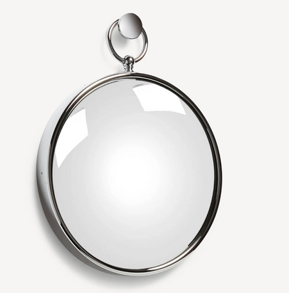 Fornasetti Convex Magic mirror ø30 cm with ring - Chrome frame