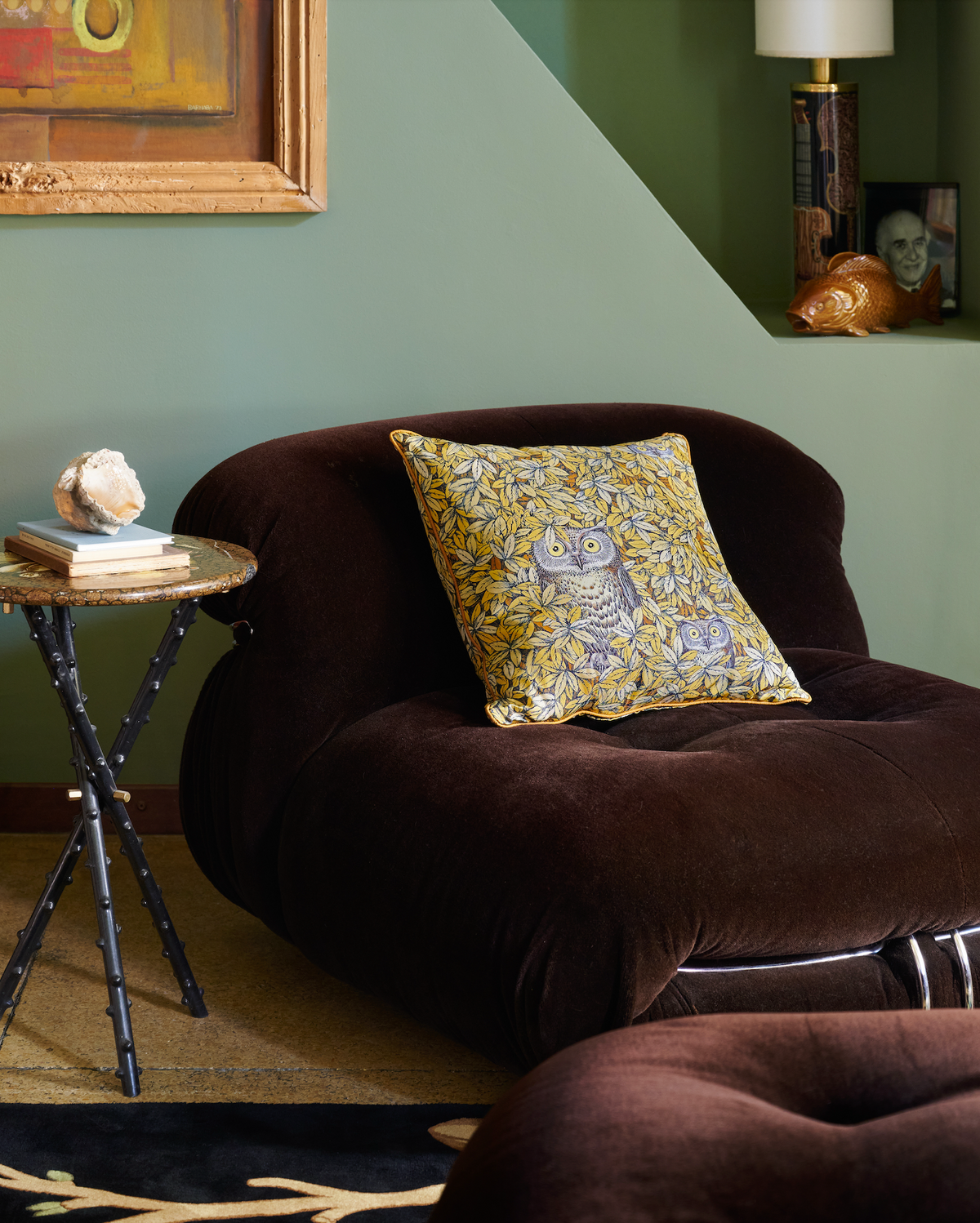 Fornasetti Silk Cushion Civette 45x45cm