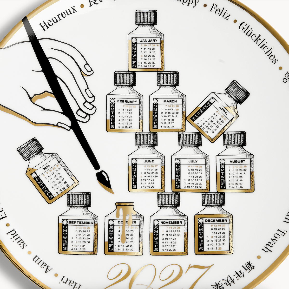 Fornasetti Calendar Wall Plate 2027