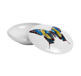 Fornasetti Round box Farfalle multicolour