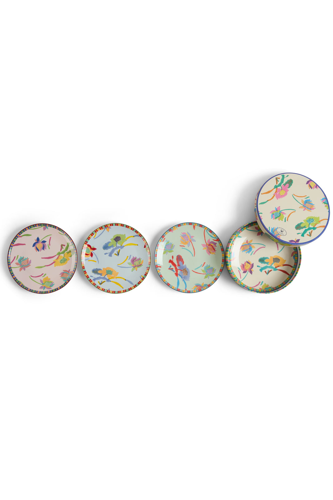 Lisa Corti Porcelain Dessert plates assorted Japanese set of 4 - Milk Concept Boutique