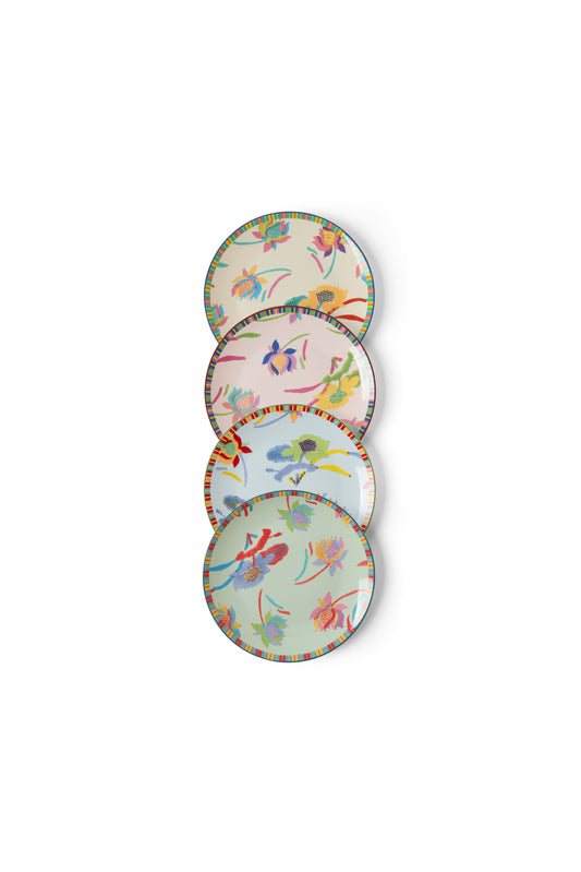 Lisa Corti Porcelain Dessert plates assorted Japanese set of 4 - Milk Concept Boutique