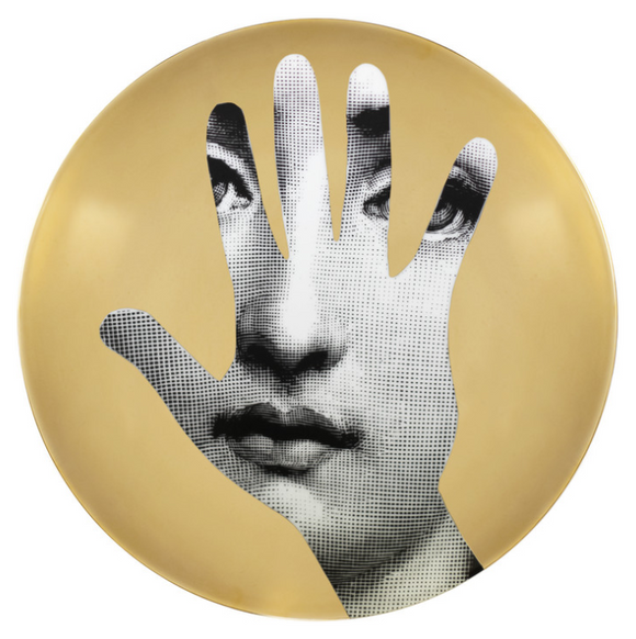 Fornasetti Wall Plate T&V 15 gold - Milk Concept Boutique