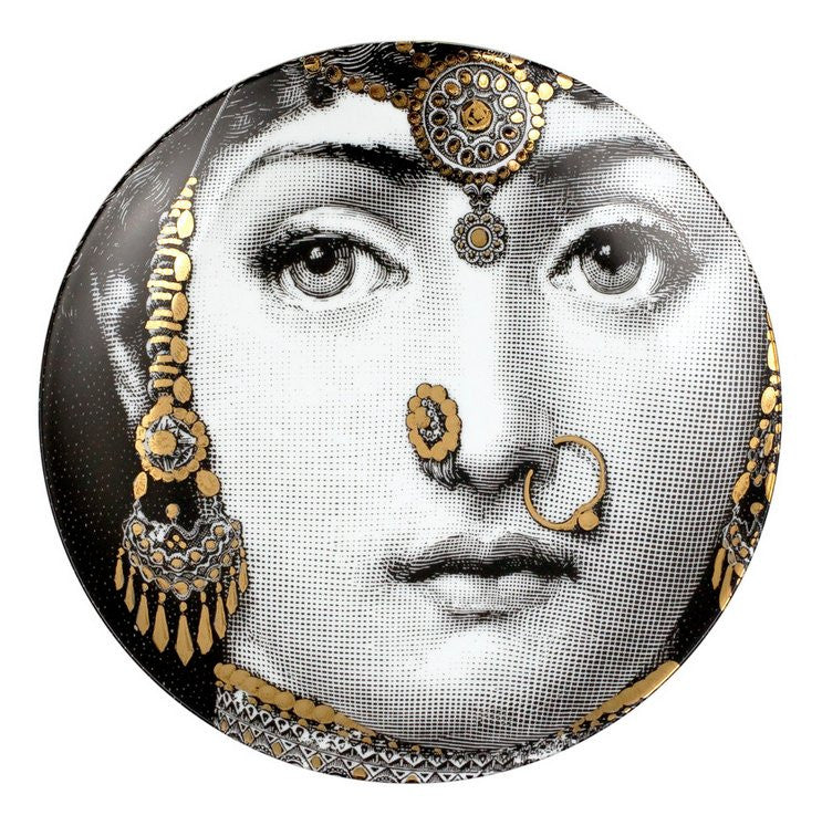 Fornasetti Wall Plate T&V 228 gold - Milk Concept Boutique