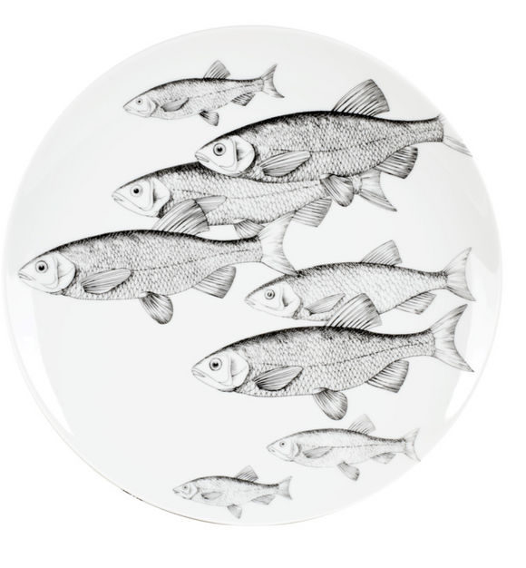 Fornasetti set of 6 wall plates Fish & Pesci - Milk Concept Boutique