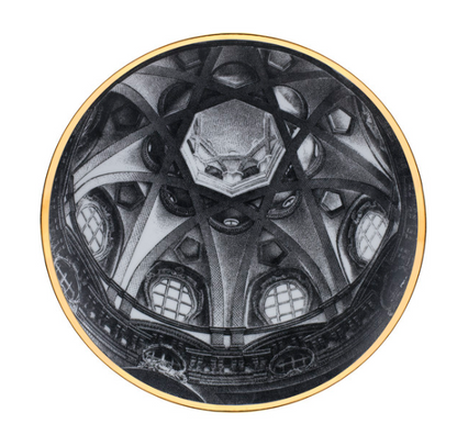 Fornasetti Wall Plate Cupola S. Lorenzo (Torino) black/white/gold - Milk Concept Boutique
