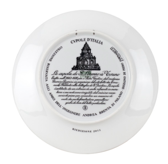 Fornasetti Wall Plate Cupola S. Lorenzo (Torino) black/white/gold - Milk Concept Boutique