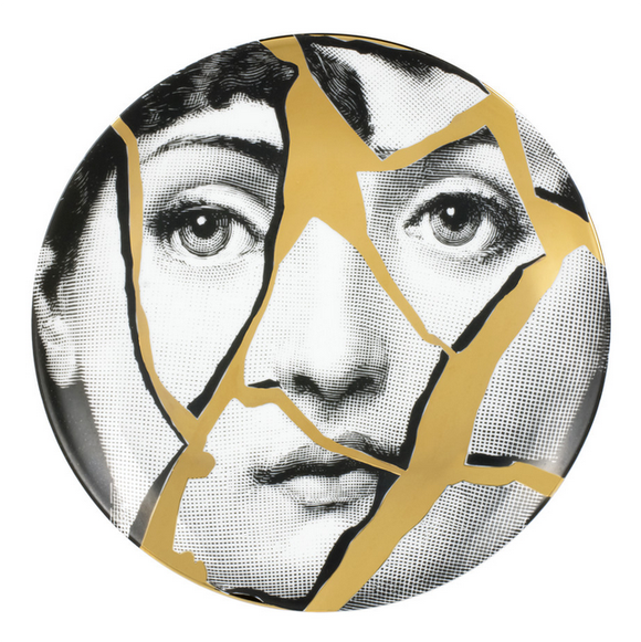 Fornasetti Wall Plate T&V 2 gold - Milk Concept Boutique