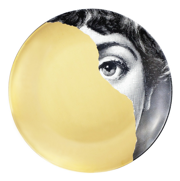 Fornasetti Wall Plate T&V 145 gold - Milk Concept Boutique