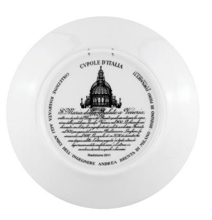 Fornasetti Wall Plate Cupola Santa Maria della Salute (Venezia) black/white/gold - Milk Concept Boutique