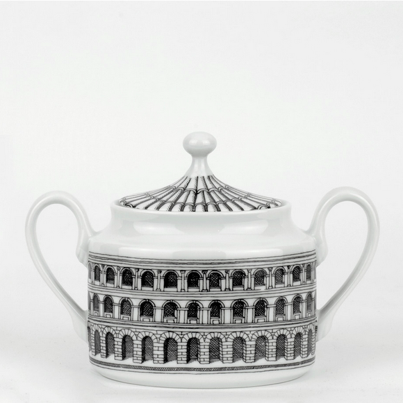 Fornasetti Sugar bowl Architettura black/white - Milk Concept Boutique