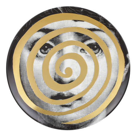 Fornasetti Wall Plate T&V 18 gold - Milk Concept Boutique