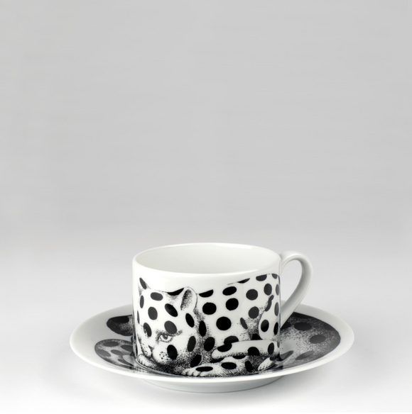 Fornasetti Tea Cup High Fidelity Pois Black & White - Milk Concept Boutique