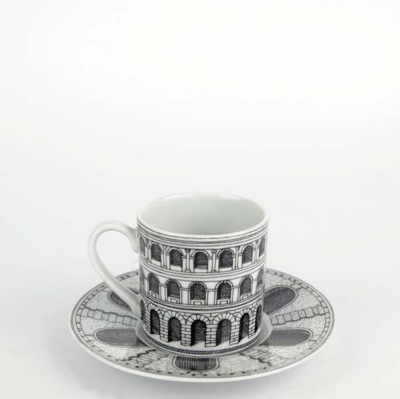 Fornasetti Coffee Cup Architettura Black & Whtie - Milk Concept Boutique