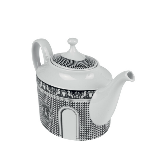 Fornasetti Teapot Facciata Quattrocentesca Black & White - Milk Concept Boutique