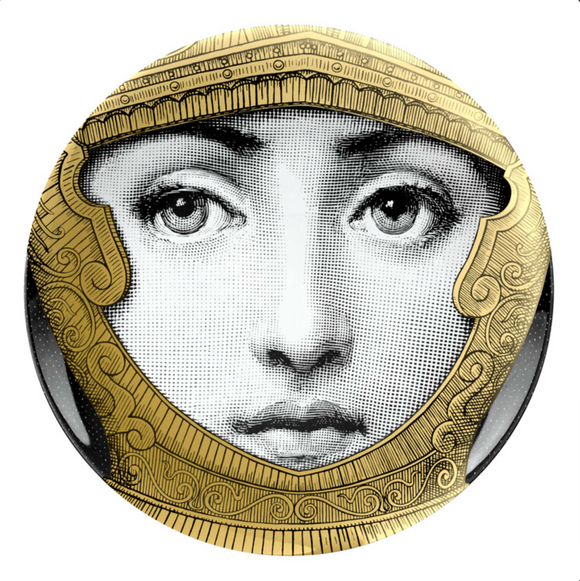 Fornasetti  wall plate T&V 95 gold - Milk Concept Boutique