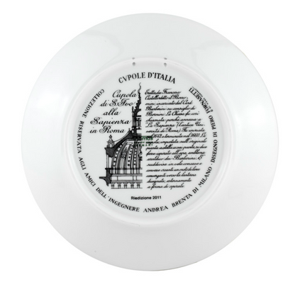Fornasetti Wall Plate Cupola S.Ivo Sapienza (Roma) black/white/gold - Milk Concept Boutique