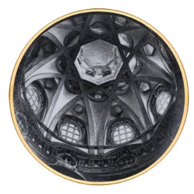 Fornasetti Wall Plate Cupola S. Lorenzo (Torino) black/white/gold - Milk Concept Boutique