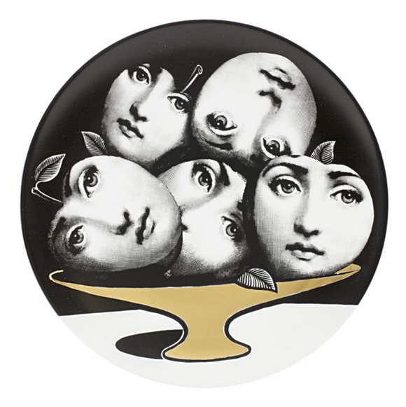 Fornasetti Wall Plate T&V 104 gold - Milk Concept Boutique