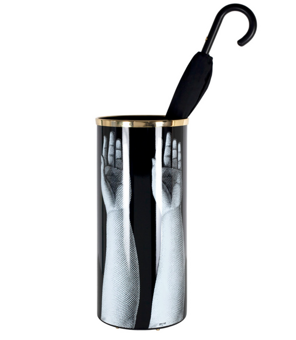 Fornasetti Umbrella Stand Mani on Black - Milk Concept Boutique