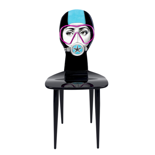 Fornasetti Chair Silviasub turquois/mask pink - Milk Concept Boutique