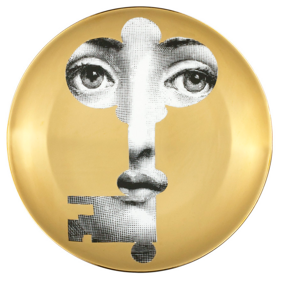 Fornasetti Wall Plate T&V 47 gold - Milk Concept Boutique